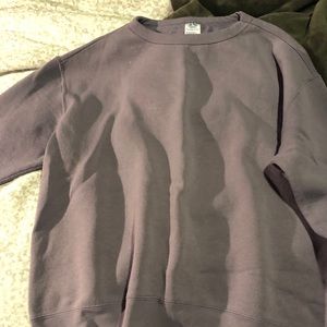 This is a comfy purple sweatshirt!